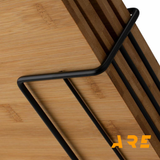 Bambu Kesme Tahtası Seti – 4’lü, 28x20x1 cm, Kaymaz Standlı, Hijyenik Bölmeli, Sebze, Balık, Et & Tavuk için Etiketli – Mutfak Hazırlık Seti