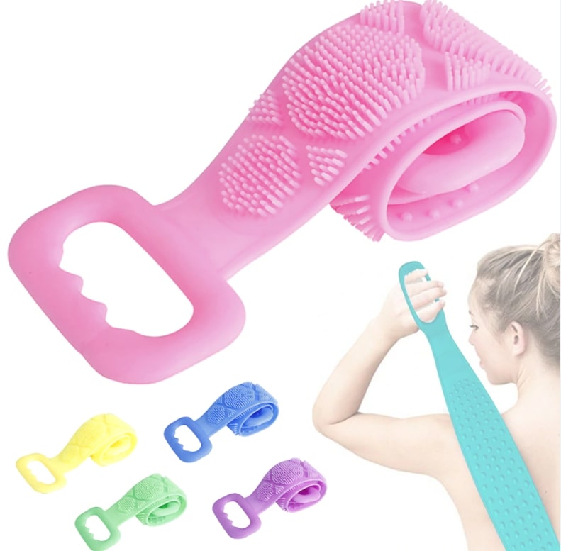 ARE | Çift Taraflı Banyo Sırt Kesesi (70 cm) – Peeling & Masaj Kayışı