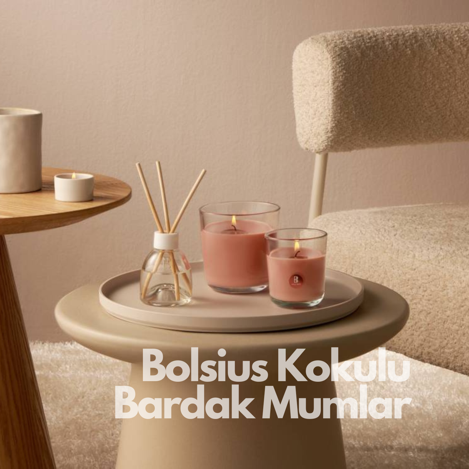 Bolsius Şeftali Kokulu Bardakta Mum – 80/73 mm, 25 Saat Yanma Süresi - Herseyben.de
