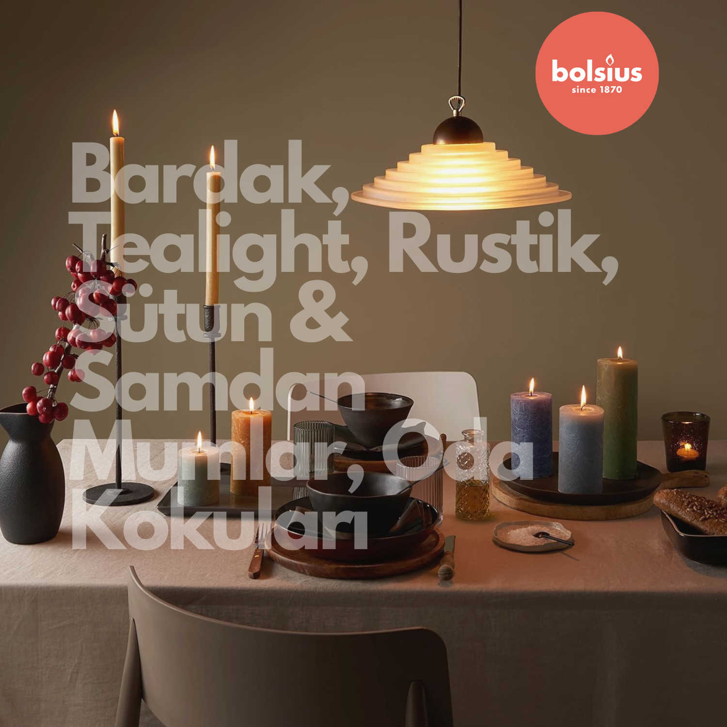 Bolsius Şeftali Kokulu Bardakta Mum – 80/73 mm, 25 Saat Yanma Süresi - Herseyben.de