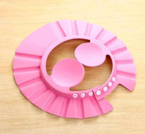 ARE | Bebek Banyo Şapkası (Pembe) – Ayarlanabilir Duş Siperliği, Göz ve Kulak Koruyucu