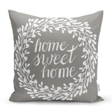 Home Sweet Home Dijital Baskılı Dekoratif Yastık Kırlent Kılıfı