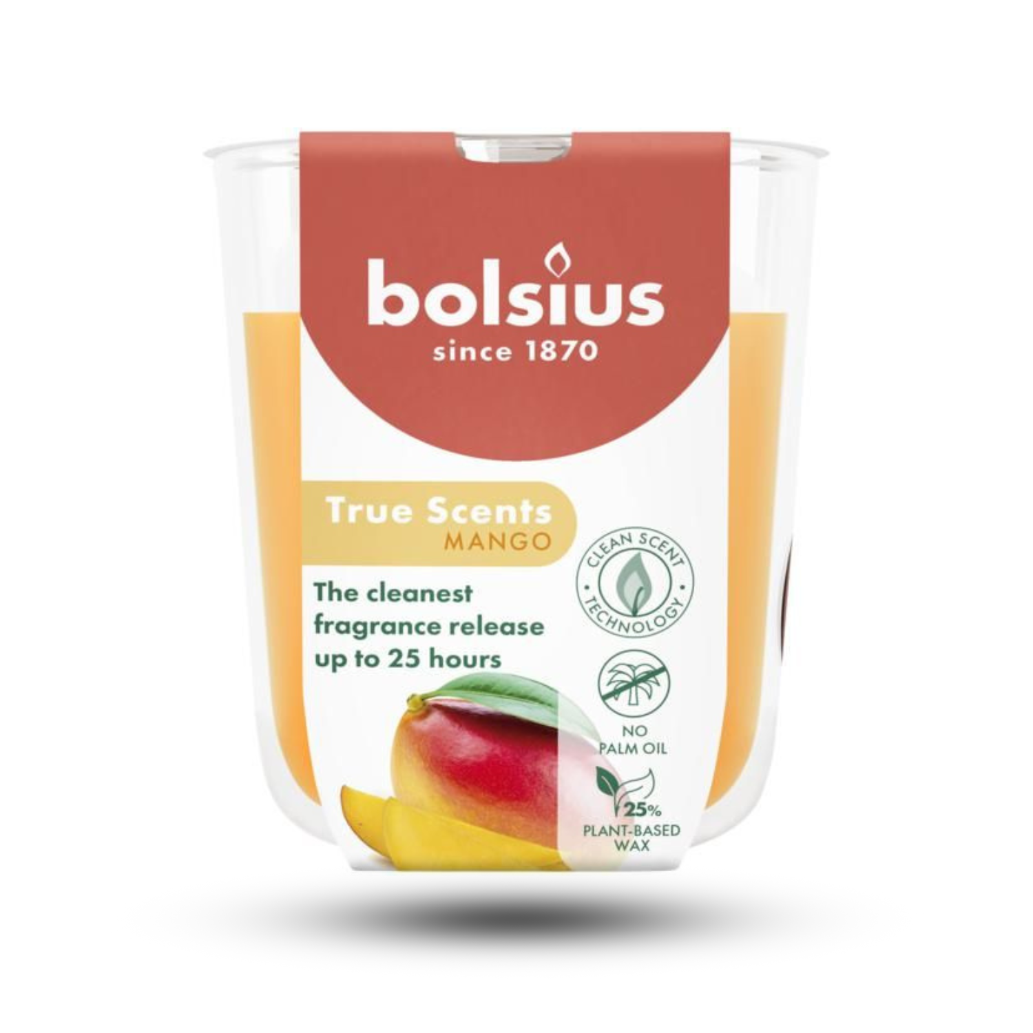 Bolsius Mango Kokulu Bardakta Mum – 80/73 mm, 25 Saat Yanma Süresi - Herseyben.de