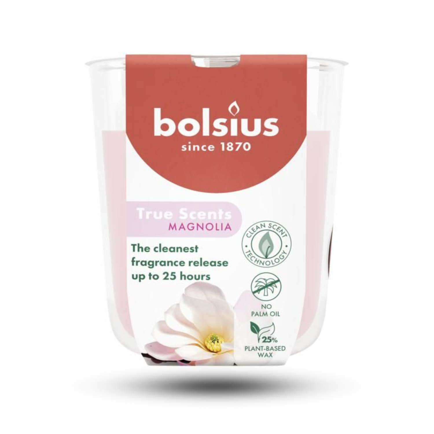 Bolsius Manolya Kokulu Bardakta Mum – 80/73 mm, 25 Saat Yanma Süresi - Herseyben.de