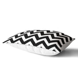Modern Zigzag Desenli Dijital Baskılı Dekoratif Dikdörtgen Yastık Kırlent Kılıfı