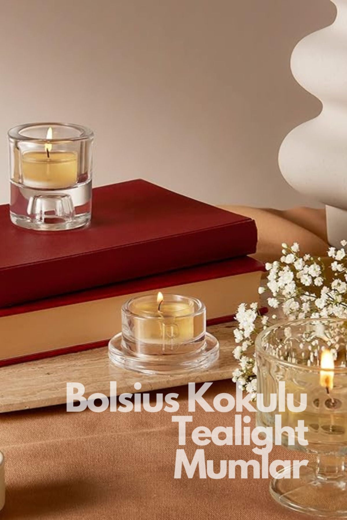 Elma Tarçın Kokulu Tealight Mum, Kırmızı Renkli, 6'lı Paket, 4 Saatlik Yanma Süresi - Ev Mumu - İç Dekorasyon - Doğal Özler - Doğal Vegan Balmumu İçerir - Palmiye Yağı İçermez - Herseyben.de