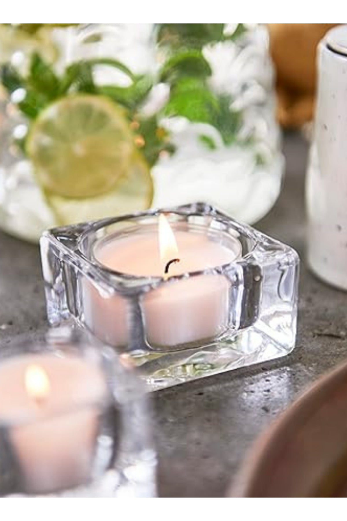 Kızılcık Kokulu, Karışık Renkli 3,5 Saat Yanma Süreli Tea light Mum (18'li Paket) - Herseyben.de