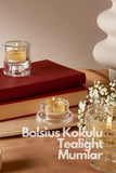 Lavanta Kokulu Tealight Mum, Kırmızı Renkli, 6'lı Paket, 4 Saatlik Yanma Süresi - Ev Mumu - İç Dekorasyon