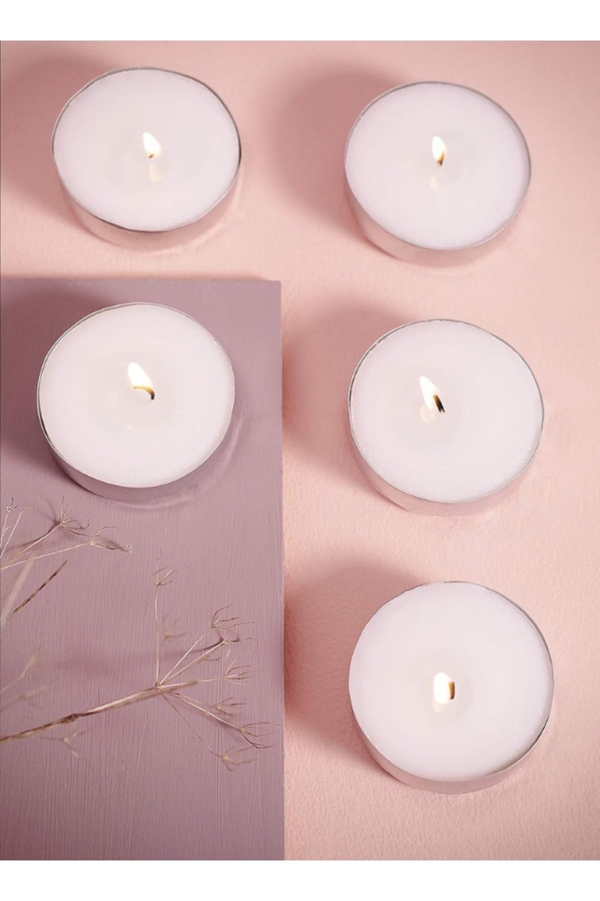 Mango Kokulu, Karışık Renkli 4 Saat Yanma, Tealight Mum (30'lu Paket) - Herseyben.de