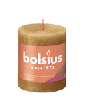 Rustik Blok Mum - Baharatlı Kahverengi - 80mm/66mm - 35 Saat Yanma Süresi (4'lü Paket ) - Herseyben.deAmbiansBlok Mumlar