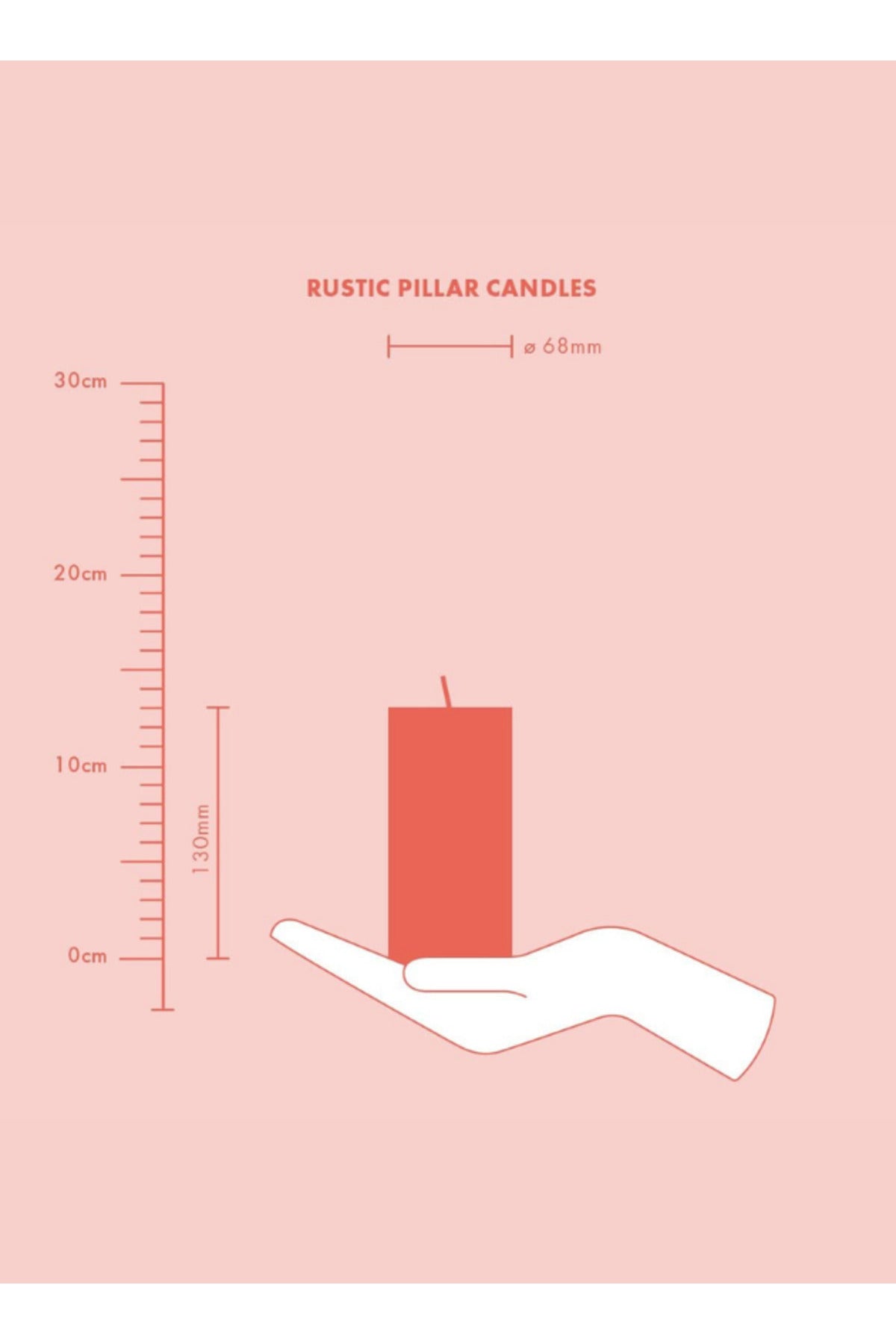 Rustik Blok Mum - İnci Beyazı - 130mm/68mm - 60 Saat Yanma Süresi (2'li Paket) - Herseyben.deAmbiansBlok Mumlar