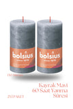 Rustik Blok Mum - Kayrak Mavi - 130mm/68mm - 60 Saat Yanma Süresi (2'li Paket) - Herseyben.deAmbiansBlok Mumlar