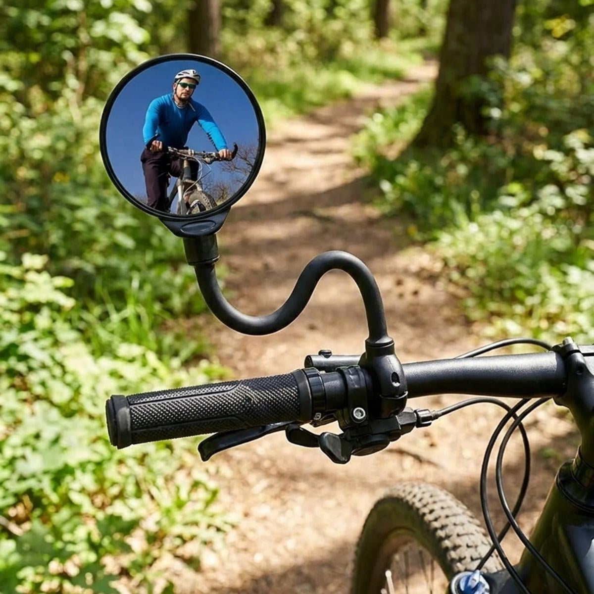 BUFFER 360° Ayarlanabilir Bisiklet Dikiz Aynası – Geniş Açılı Dışbükey Gidon Aynası, Dönebilen Güvenli Sürüş Aksesuarı