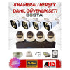 4 Iç 4 Dış 8 Kameralı Gece Renkli Sesli 5 Mp 320GB HDD Dahil Ahd Güvenlik Kamera Seti