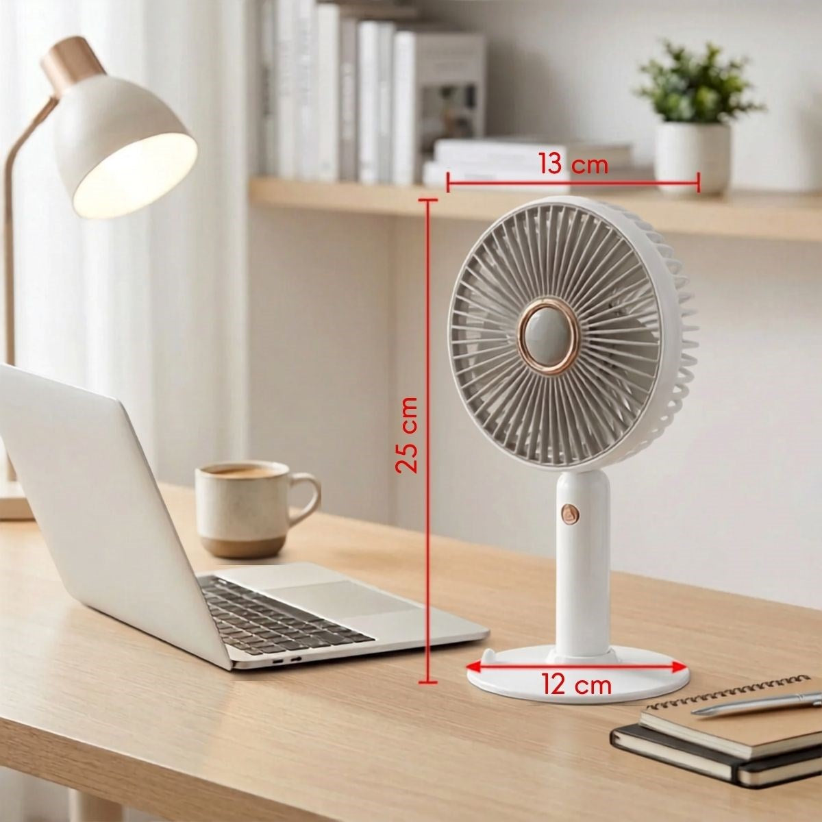 BUFFER 3 Kademeli Masaüstü Fan – Telefon Tutuculu Standlı Taşınabilir Mini Fan ZB161
