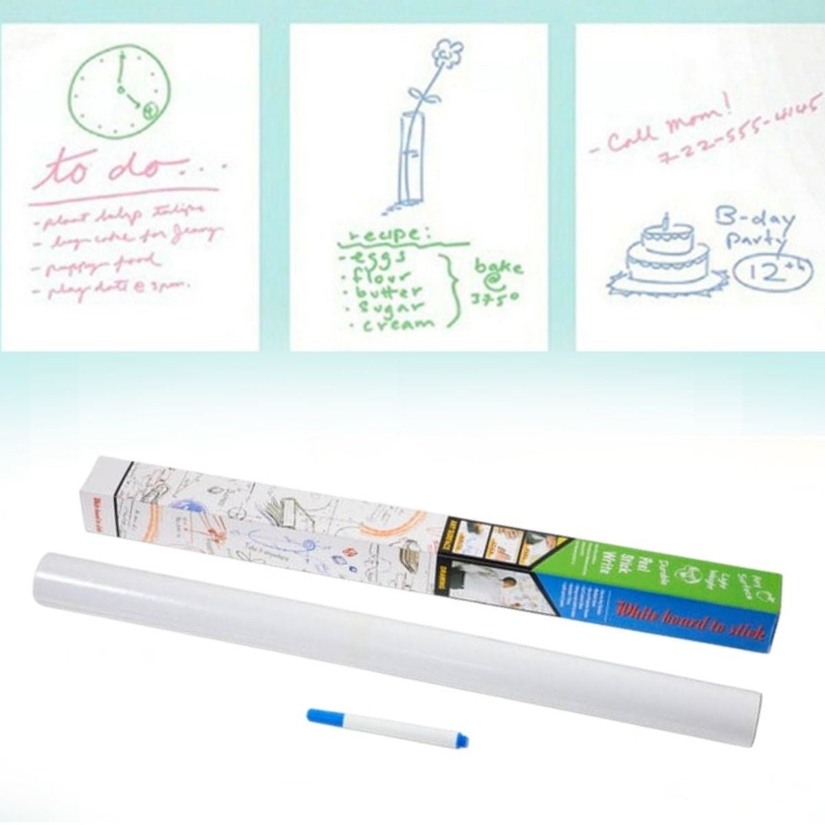 BUFFER Silinebilir Kalemli Sticker  Duvara Yapışabilen Yazı Tahtası 60x100 cm