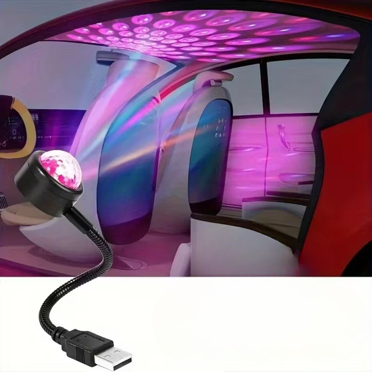 BUFFER USB Sese Duyarlı 8 Farklı Mod Işıklı LED Atmosfer Işığı – Ambiyans Aydınlatması