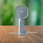 3 Kademeli Telefon Tutuculu Standlı Mini Fan – Tuşu Ayı Figürlü Masaüstü ve EldeKullanılabilen Taşınabilir Fan EKL30
