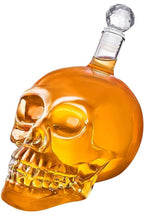Crystal Head Kuru Kafa Cam Şişe Viski Likör Hediyelik Sürahi (1000 ML)