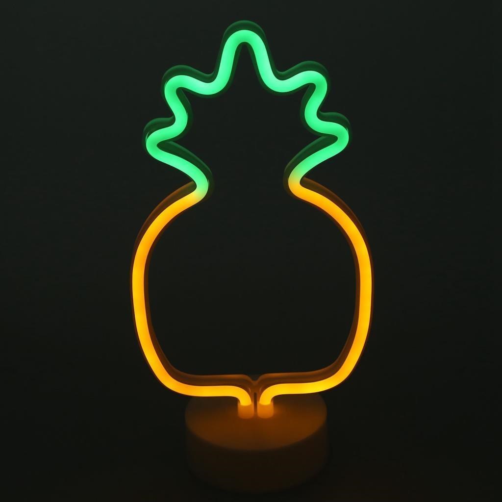 Dekoratif Ananaslı Neon Led Masa Ve Gece Lambası Hediyelik Lamba