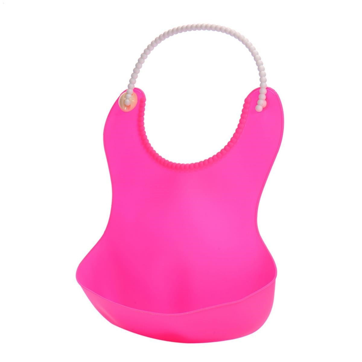 BUFFER Çocuk Bebek Mama Önlüğü Dökülme Engelleyici Bükülebilir Pembe