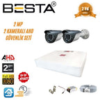 2 MP Ahd 1080P Gece Görüşlü 2 Kameralı Güvenlik Sistemi