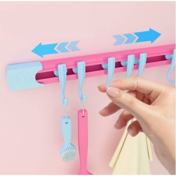 10 Kancalı Raylı Mutfak ve Banyo Düzenleyici Askı — görsel 2