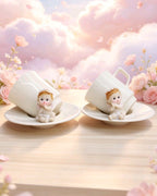 KİRLİNOVA® MELEK BEBEK 2'Lİ PORSELEN FİNCAN TAKIMI