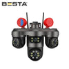 3 MP + 3MP + 3MP 3 KAMERALI WİFİ KABLOSUZ GÜVENLİK KAMERASI BS-55W