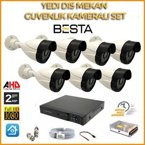 2MP 1080P 8 Kameralı Ahd Güvenlik Seti