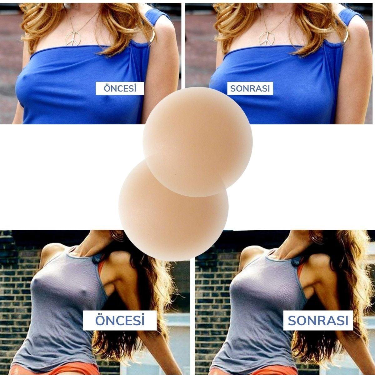 Silikon Göğüs Ucu Kapatıcı Gizleyici Bant Aparat Nipple Pad