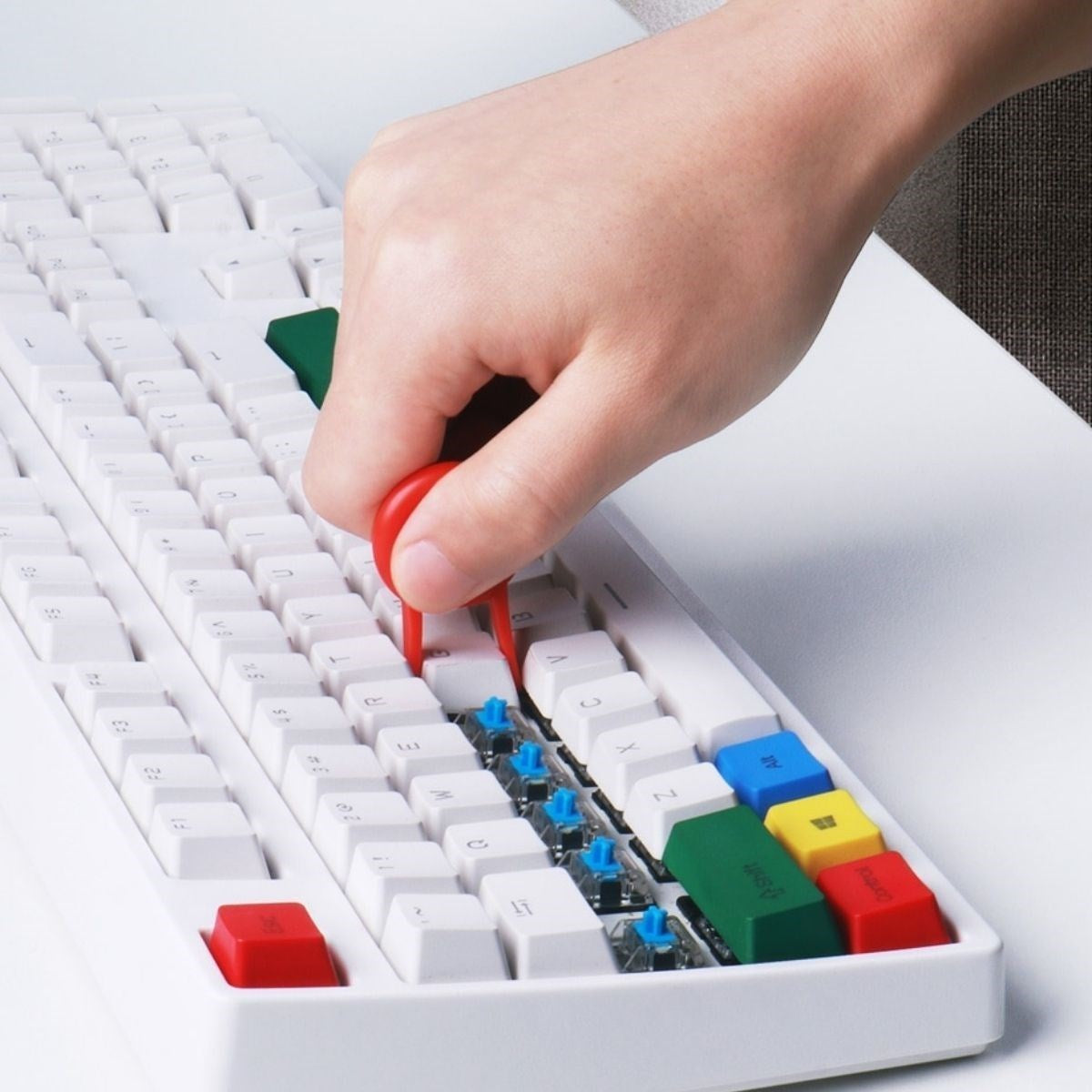 Çok Amaçlı Kırmızı Hassas Fırça Başlıklı Bilgisayar Laptop, klavye Temizleme Fırçası
