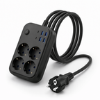4’lü Topraklı Priz Çoklayıcı 2 Metre Kablolu | 4 USB Girişli (3 USB-A + 1 USB-C) Akım Korumalı Açma Kapama Düğmeli