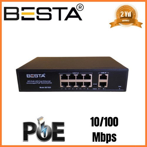 24 PORT GİGABİT POE SWİTCH 10/100/1000 Mbps BST2422G