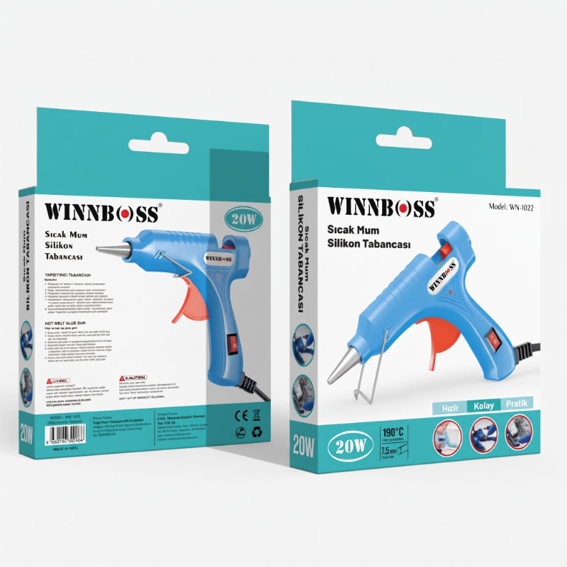 20W Sıcak Silikon Tabancası - Küçük Boy - 7.5 mm Mum Silikon Uyumlu — görsel 3