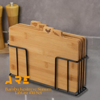 Bambu Kesme Tahtası Seti – 4’lü, 28x20x1 cm, 