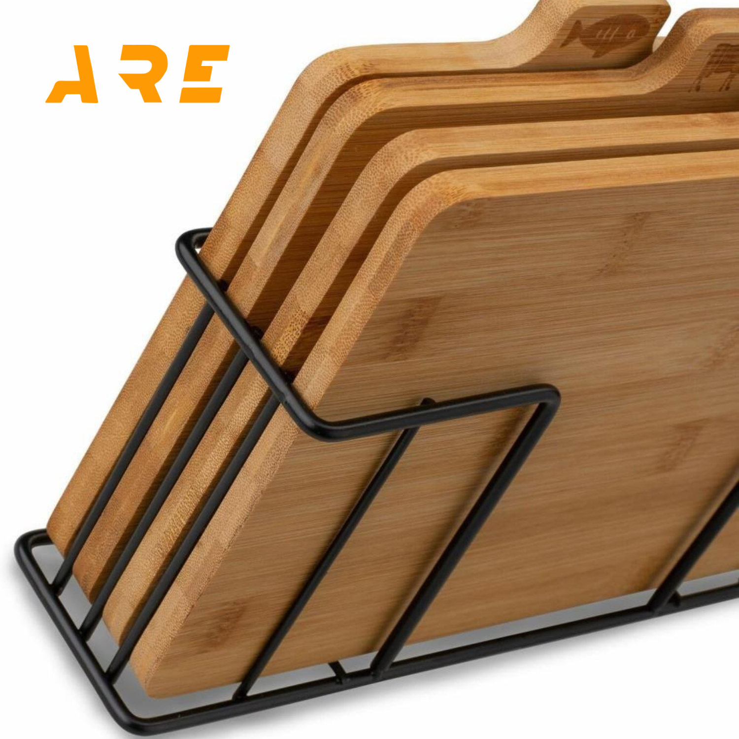 Bambu Kesme Tahtası Seti – 4’lü, 28x20x1 cm, Kaymaz Standlı, Hijyenik Bölmeli, Sebze, Balık, Et & Tavuk için Etiketli – Mutfak Hazırlık Seti