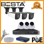 5 MP 3 İÇ MEKAN 3 DIŞ MEKAN KAMERALI IP POE GÜVENLİK SETİ