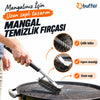 Mangal Izgara Temizleme Fırçası – Paslanmaz Çelik Telli, Uzun Saplı Grill Temizlik Aparatı Mangal Temizlik Fırçası