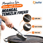 Mangal Izgara Temizleme Fırçası – Paslanmaz Çelik Telli, Uzun Saplı Grill Temizlik Aparatı Mangal Temizlik Fırçası
