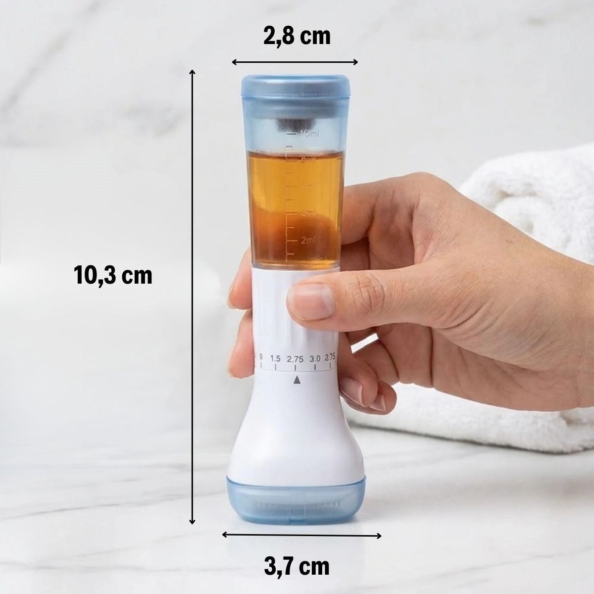 BUFFER 140 İğneli Serum Hazneli Dermaroller – 0-3 mm Ayarlı Dermaroller Mikro İğneli Saç, Cilt ve Vücut Bakım Aparatı