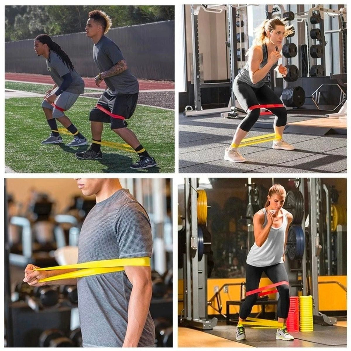 BUFFER 5'li Egzersiz Direnç Bant Seti – Pilates, Fitness ve Crossfit Lastiği (Taşıma Çantalı)