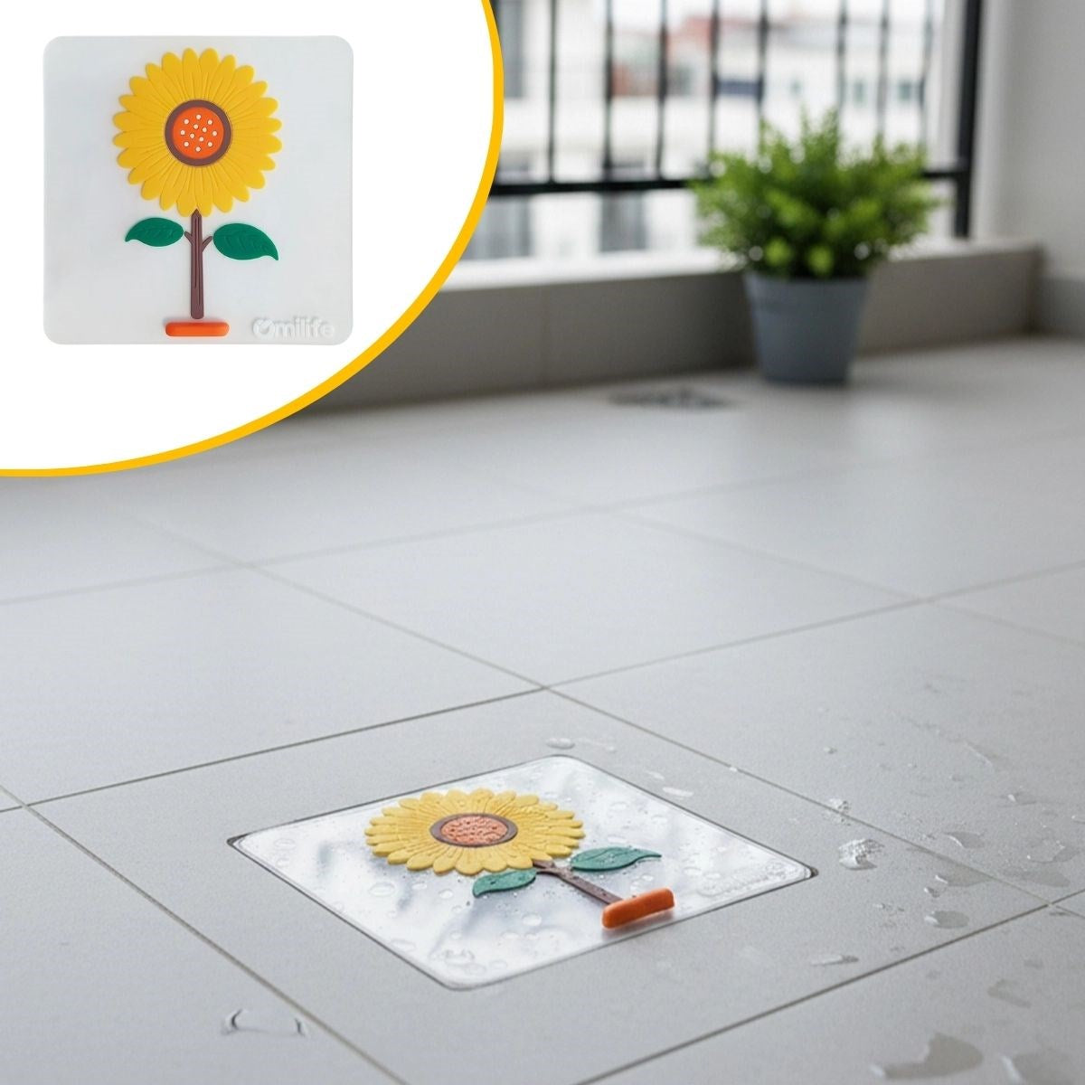 BUFFER Ayçiçeği Tasarımlı Gider Koku Önleyici – Silikon Lavabo Gider Matı