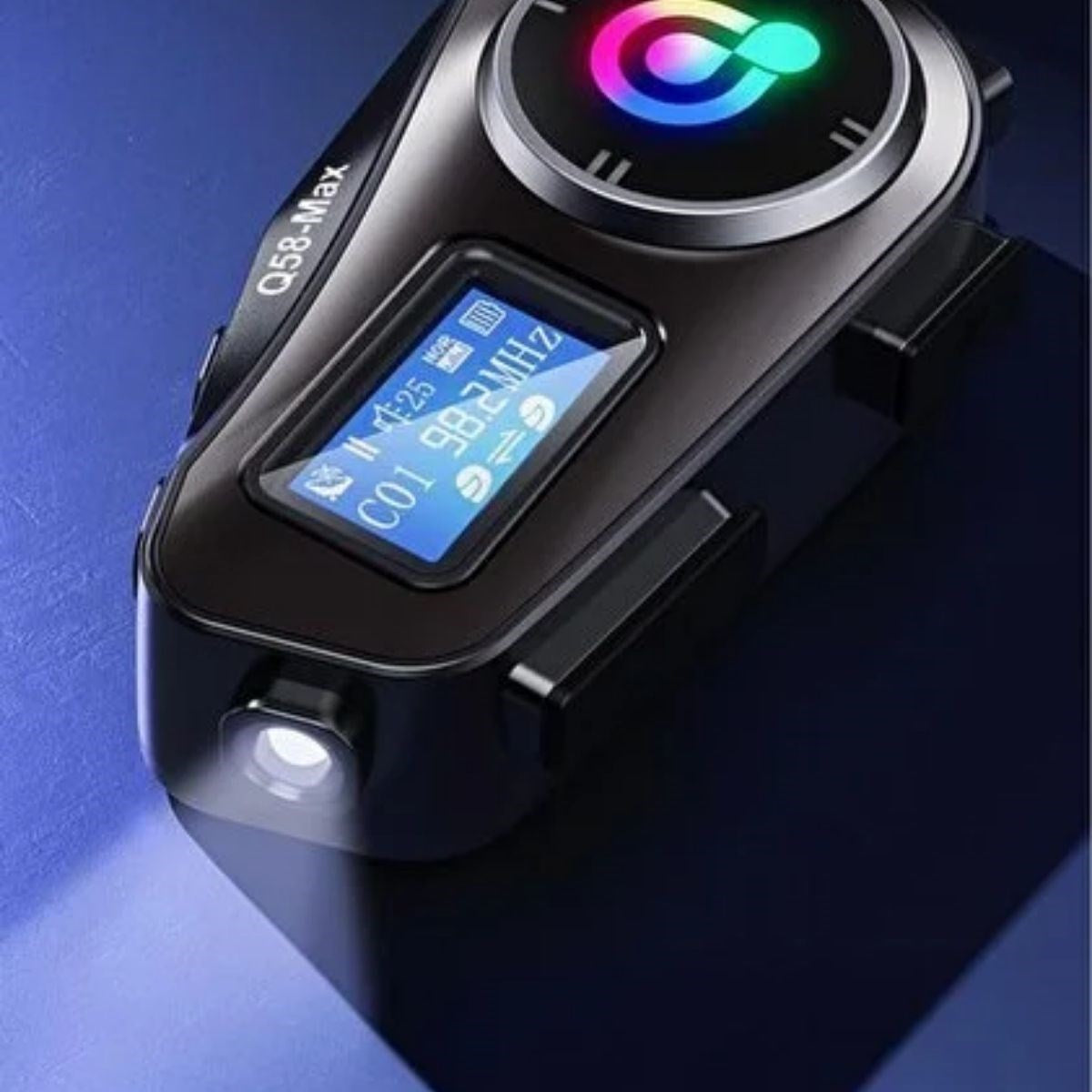 BUFFER Q58 Motorsikletler İçin Fener Özellikli SD Kart Bölümlü LCD Ekranlı Kablosuz Bluetooth Kulaklıklı – Suya Dayanıklı Kask Kulaklığı