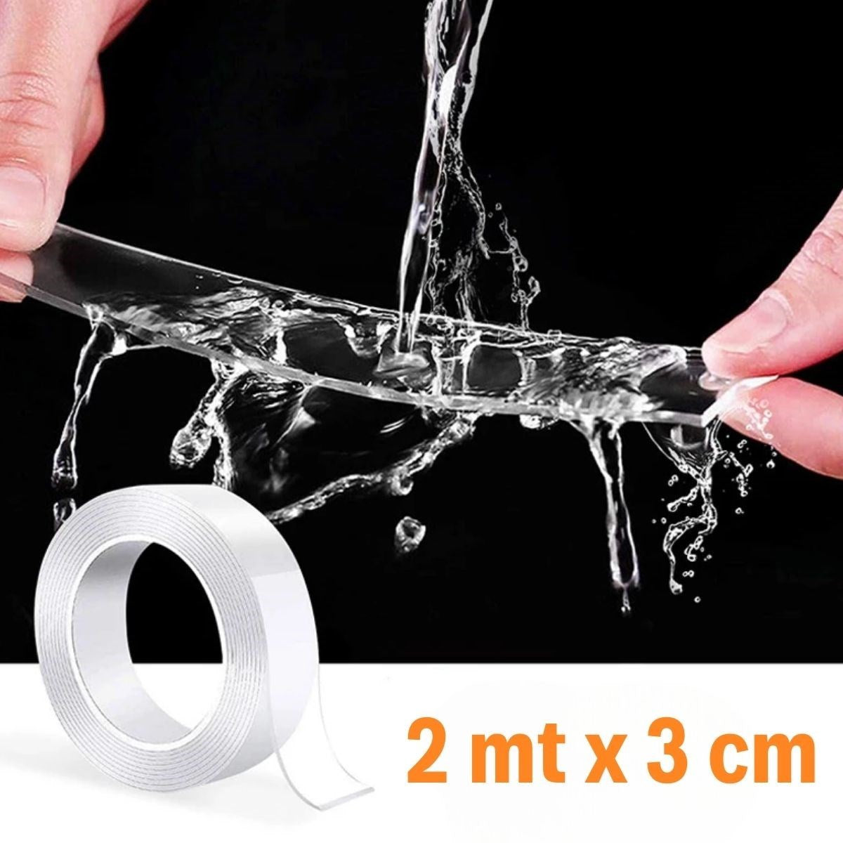 Ultra Güçlü Çift Taraflı 2 mt x 3 cm x 1 mm Nano Bant