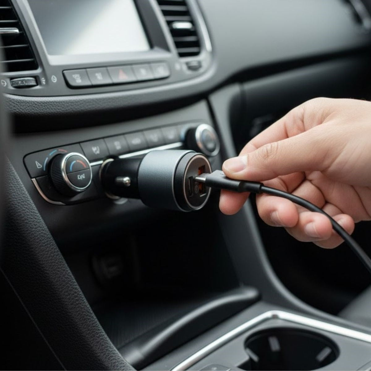 BUFFER Araç İçi Çakmaklığa TakılanType-C ve USB Girişli 2 Portlu Hızlı Şarj Adaptörü
