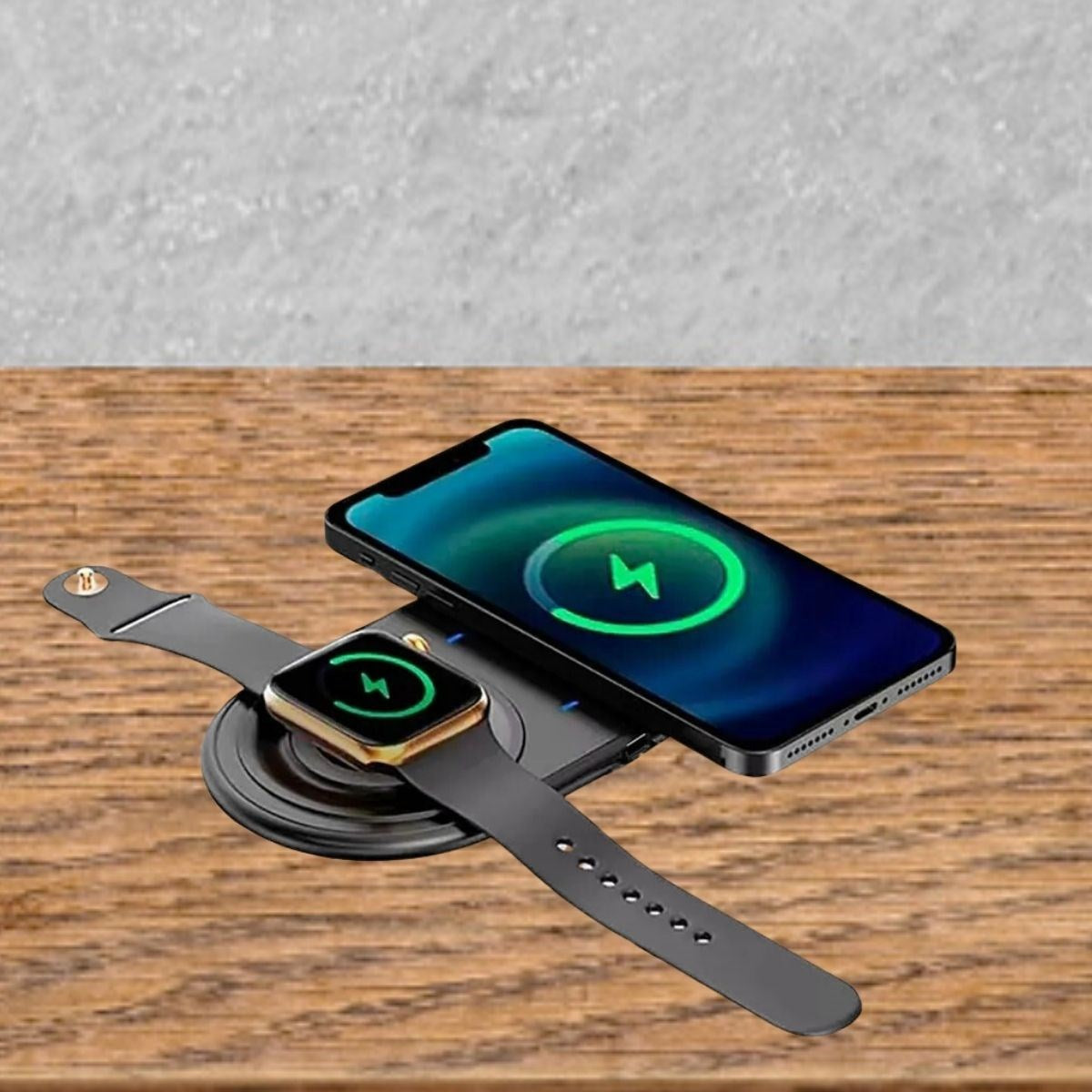 2si 1arada Kablosuz Saat,Kulaklık ve Telefon Hızlı Şarj Etme Aparatı