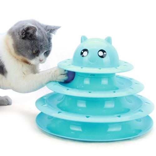 3 Katlı Kedi Oyuncağı Turntable Cat Toy — görsel 2