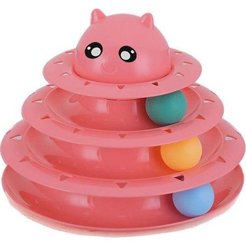 3 Katlı Kedi Oyuncağı Turntable Cat Toy — görsel 4