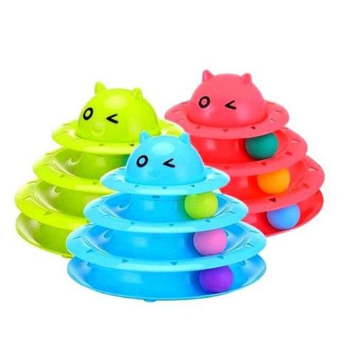 3 Katlı Kedi Oyuncağı Turntable Cat Toy — görsel 5
